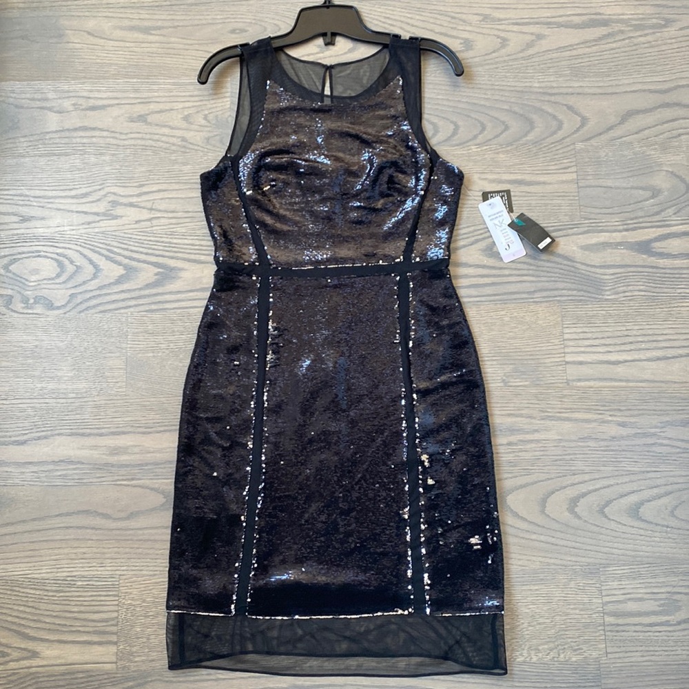 BNWT LITTLE BLACK SEQUINS DRESS LBD GORGEOUS, fitted